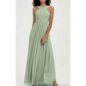 Duntery Avery dress in Dusty sage bust 99 cm waist 83 cm womens size large NWT